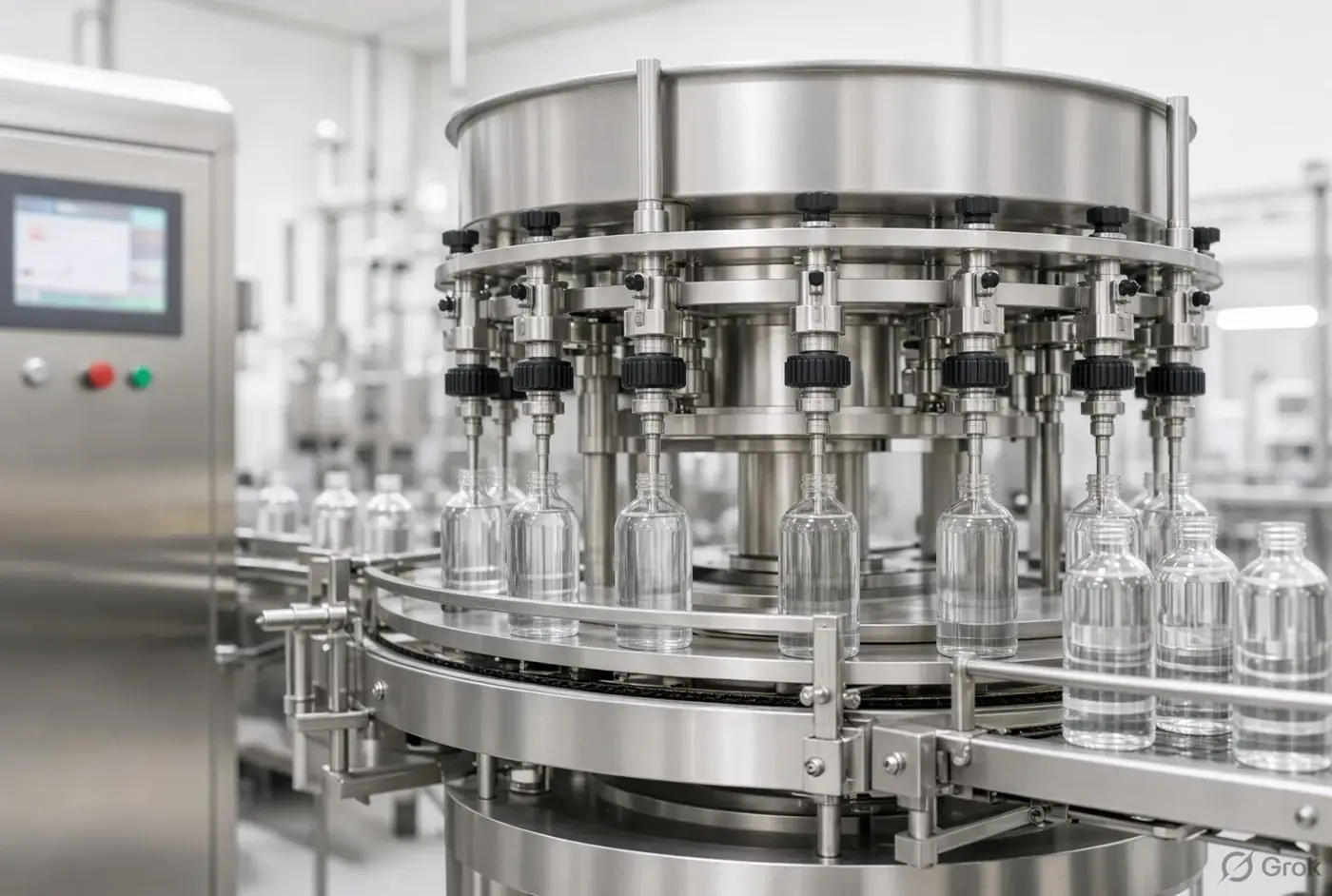 Automated bottle filling line