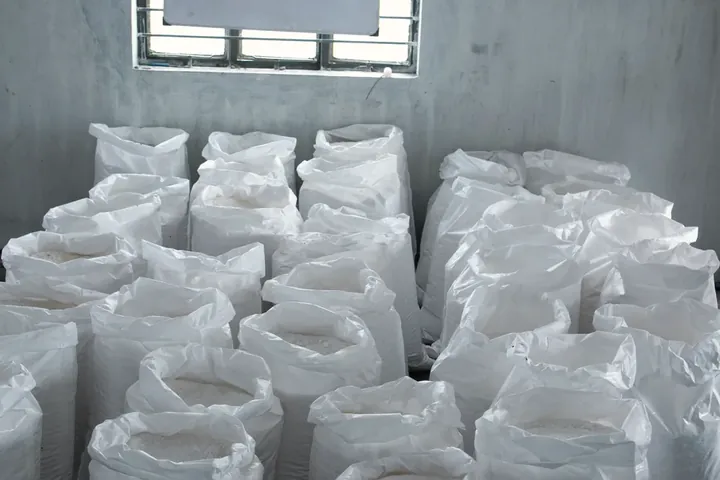 Desiccated coconut packed in 25 kg bags